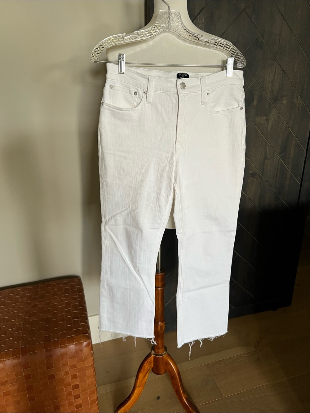 J. Crew White Ankle Crop Jeans